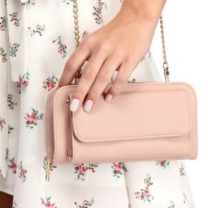 🌸 Elegant Dusty Rose Women's Crossbody / Clutch Bag